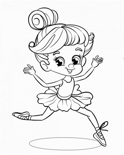ballet dancing coloring page