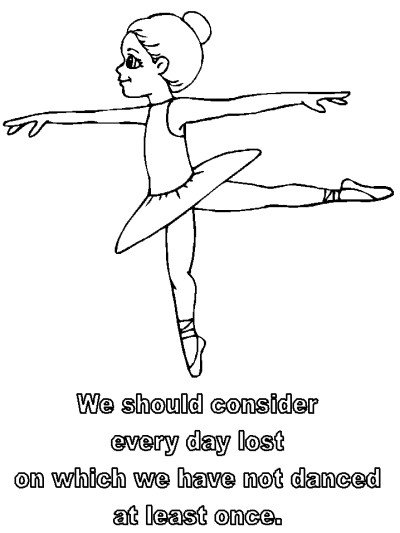 ballet coloring page