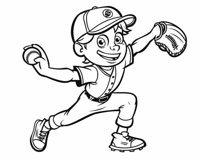 baseball coloring page