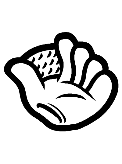 baseball glove coloring page