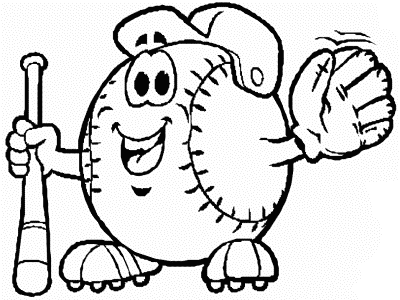 baseball coloring page