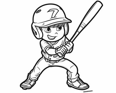 batter coloring page