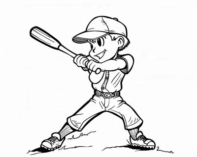 baseball coloring page