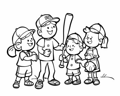 baseball coloring page