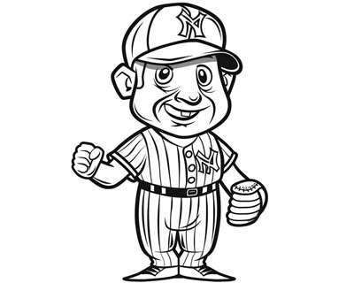 baseball coloring page