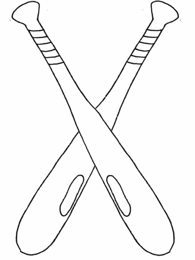 baseball bats coloring page