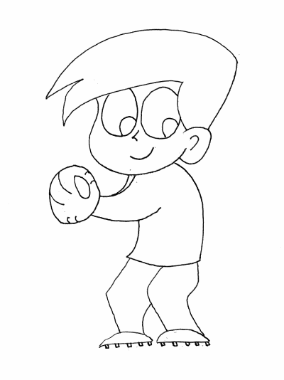 Baseball Boy coloring page