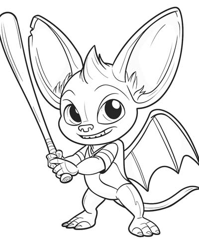 baseball bat coloring page