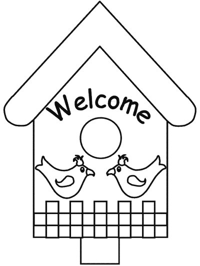 birdhouse coloring page
