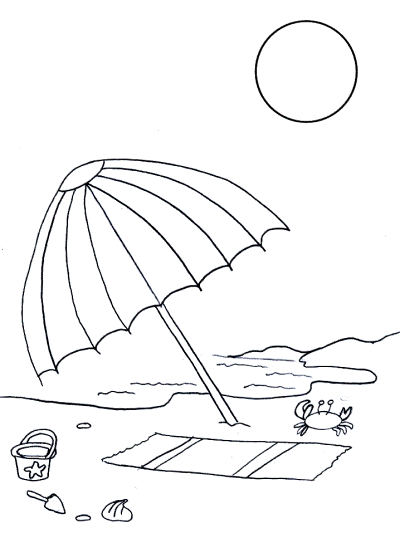 summer coloring page