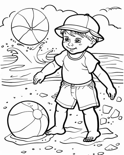 beach ball coloring page
