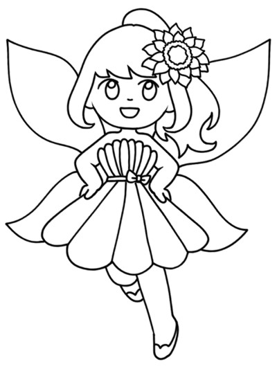 fairy coloring page