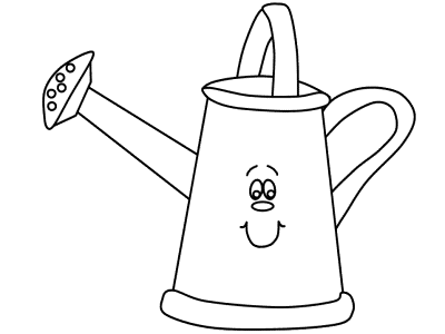 watering can coloring page