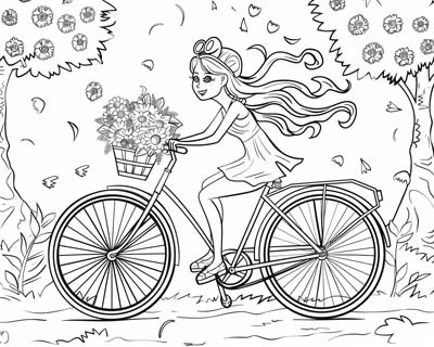 Bicycle Coloring Page
