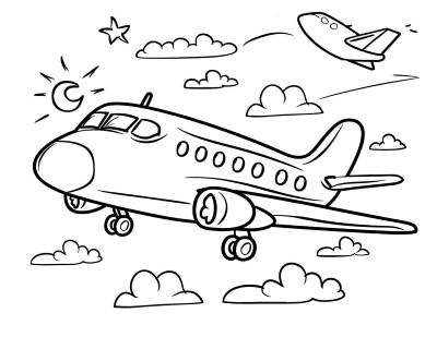 airplanes coloring page