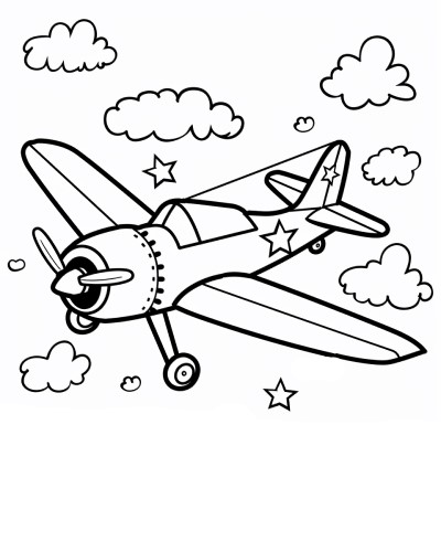 airplane coloring page