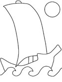 ancient ship coloring page