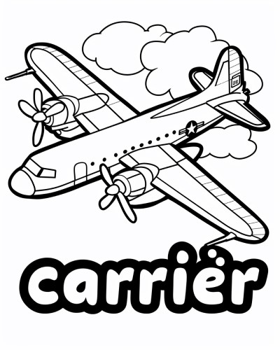 carrier with label coloring page