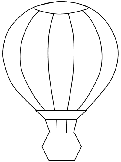 summer hot air balloon coloring page