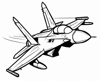 jet coloring page
