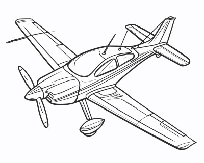 light sport aircraft coloring page