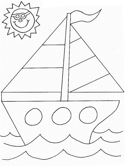 sailboat coloring page