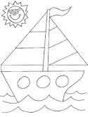 sailboat coloring page