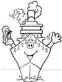 cruise ship coloring page
