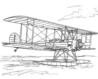 wright flyer coloring page