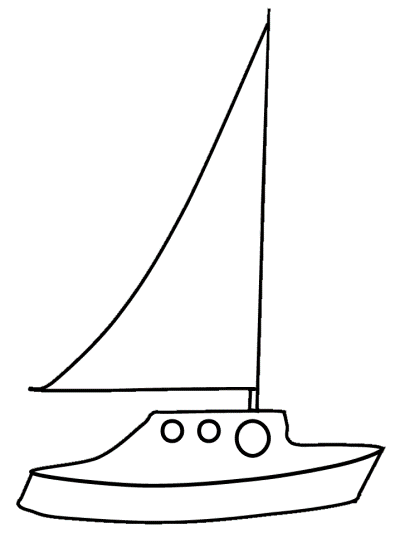 summer yacht coloring page