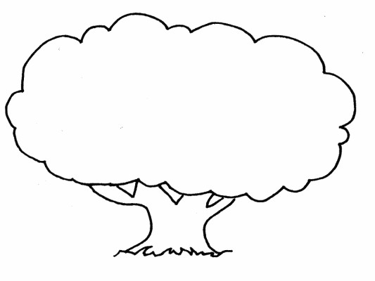 summer trees coloring page