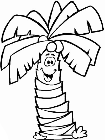 palm tree coloring page