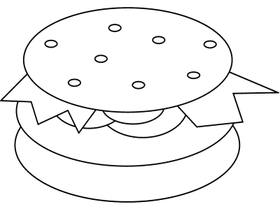 hamburger coloring page