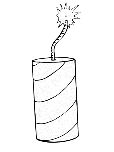 fireworks coloring page