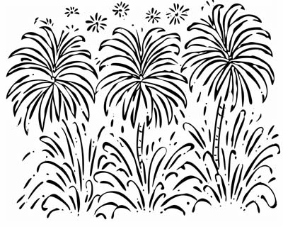 fireworks coloring page