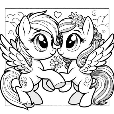monsters and creatures - pegasus coloring page