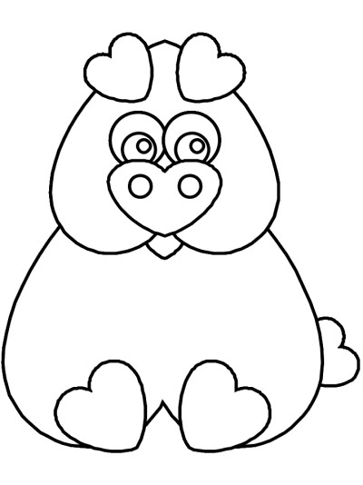 valentine's day coloring page