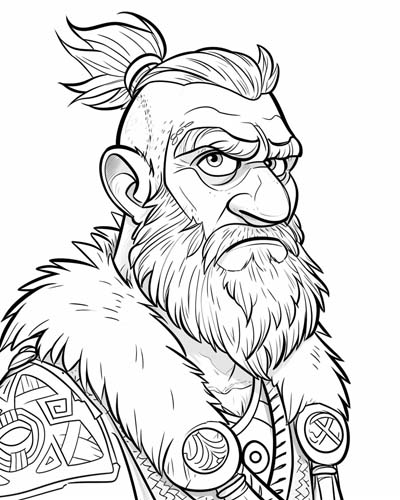 norse god Bragi coloring page