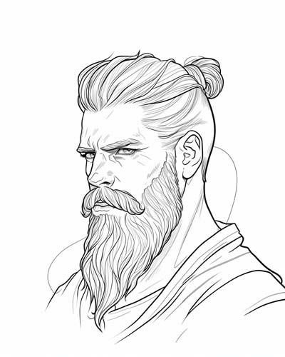 norse god Bragi coloring page