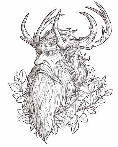 the norse god, Freyr coloring page