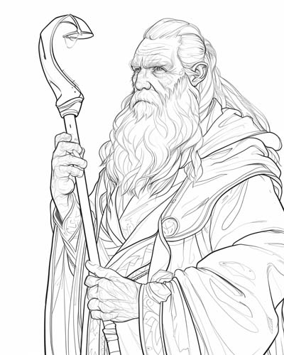 the norse god Mimir coloring page