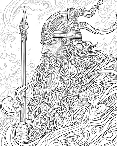 the norse goddess Nanna coloring page
