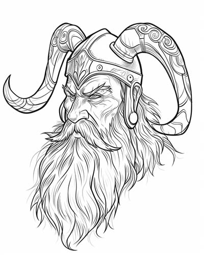 the norse All-father, Odin coloring page