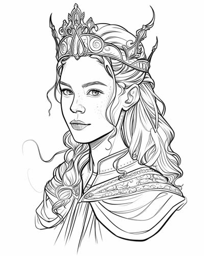 Queen Gunnhild coloring page