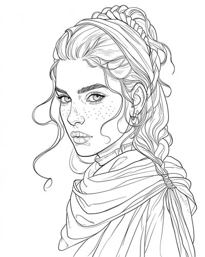 the norse goddess Sigyn coloring page