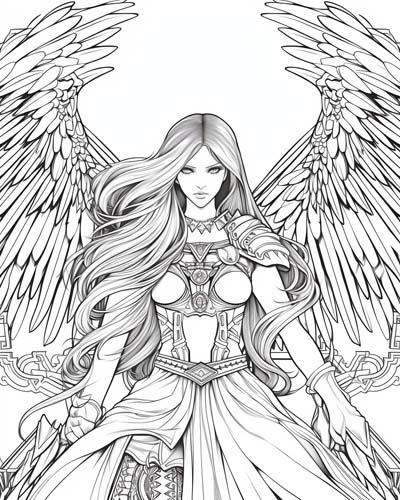 valkyrie coloring page