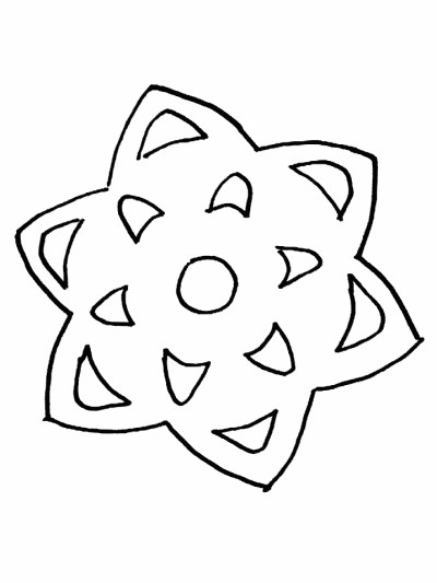 snow coloring page
